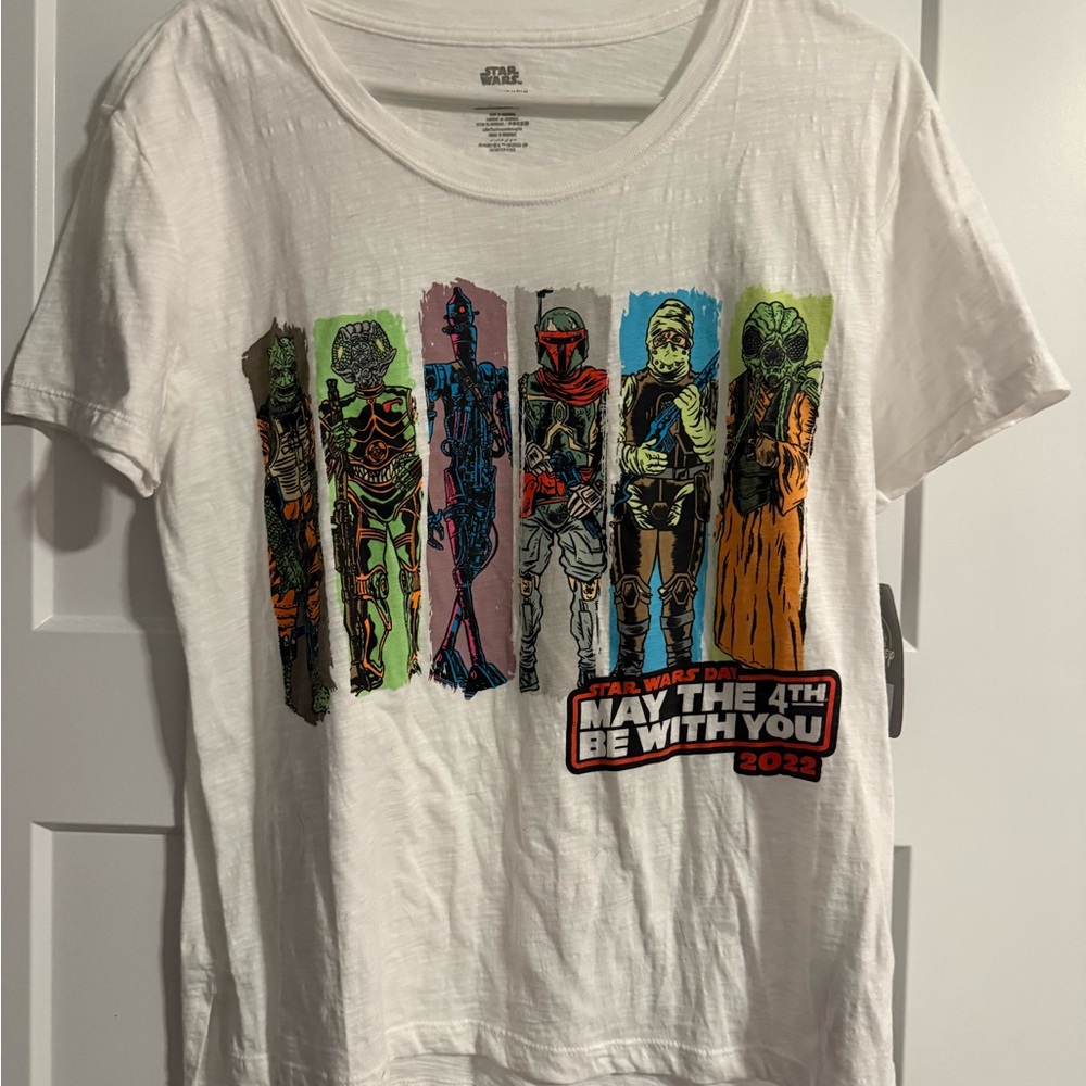 Star Wars "May The 4th Be With You" White Graphic Tee